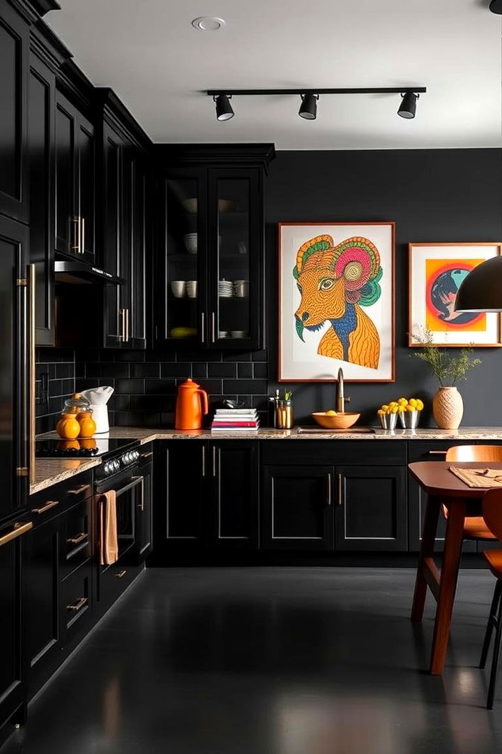 Distinctive Color Contrast - 22 kitchens with beautiful black cabinets