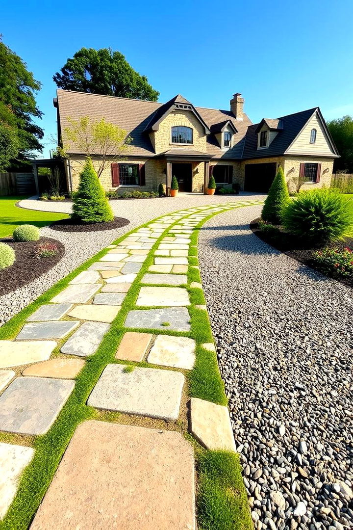 Distinctive Driveways and Walkways - 22 Farmhouse Green Exterior Home Ideas