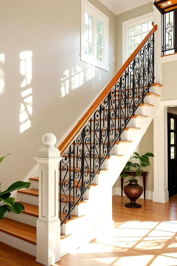 Distinctive Veranda Touch - 22 Farmhouse Rustic Stair Railing Ideas