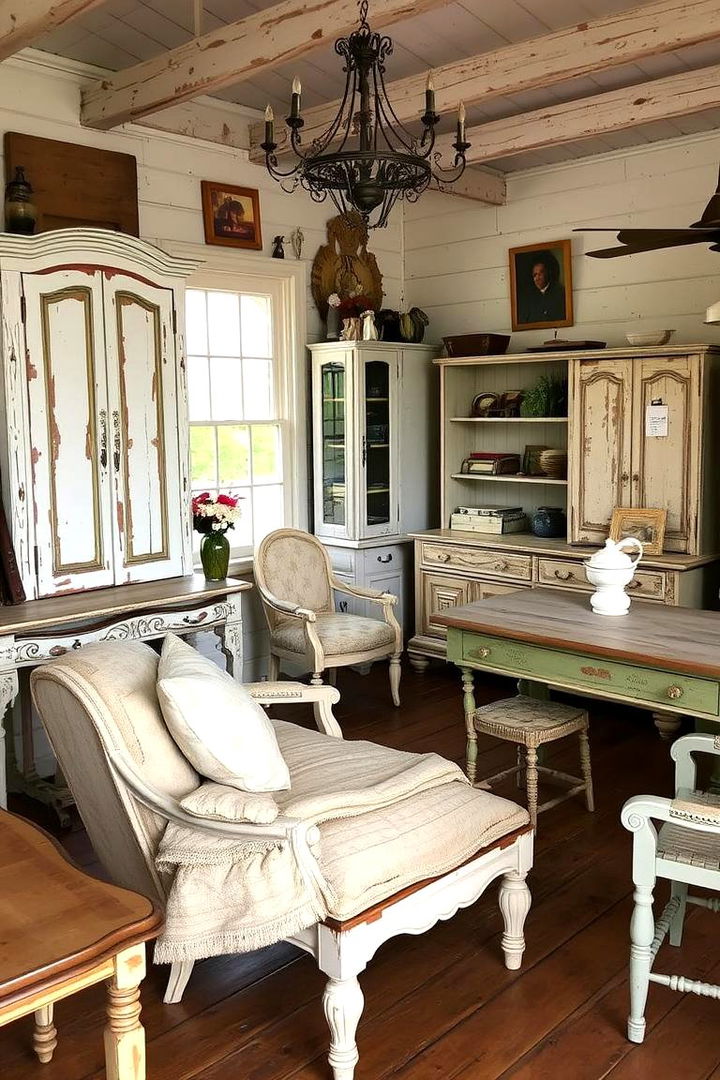 Distressed Antique Furniture - 22 French Bedroom Decor Ideas