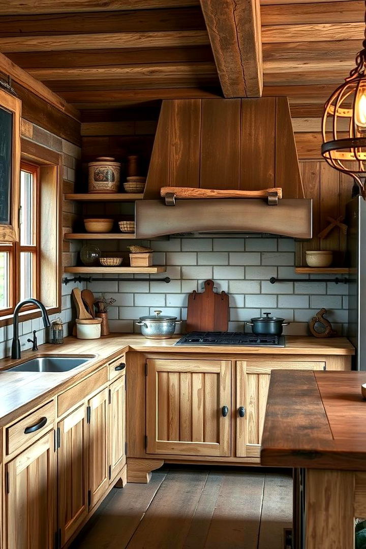 Distressed Wood Accents - 22 Retro Kitchen Ideas