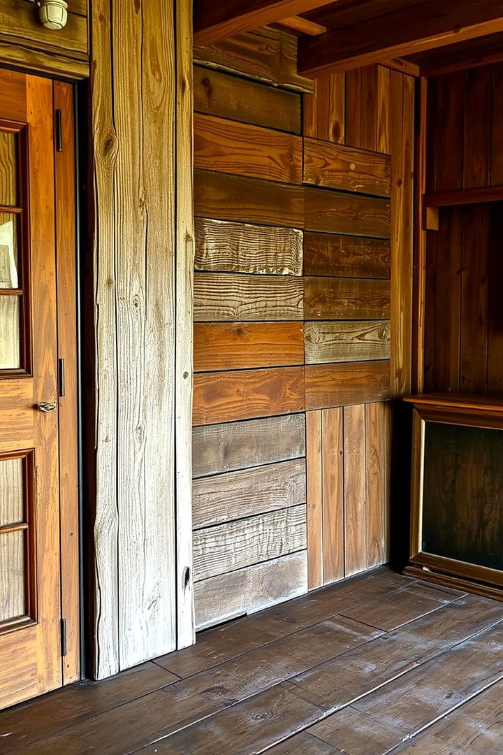 Distressed Wood Elements - 22 Vintage Living Room Ideas