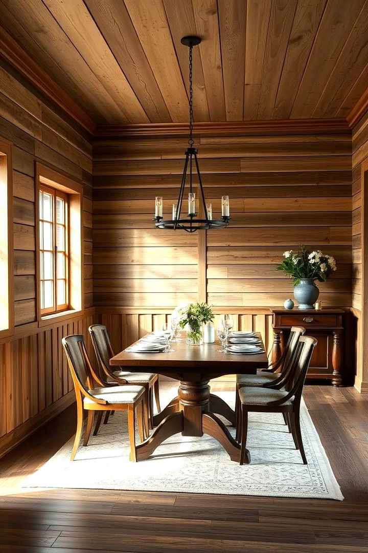 Distressed Wood Finish - 22 Dining Room Wainscoting Ideas