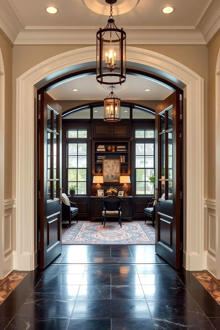Double Doors for a Grand Home Office Entrance - 22 Home Office Door Ideas