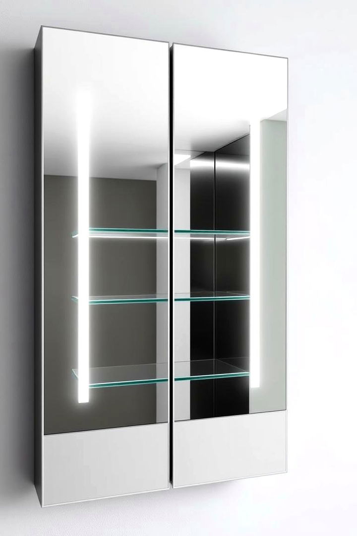 Double Duty Mirrors with Hidden Storage - 22 Bathroom Cabinet Organizing Ideas