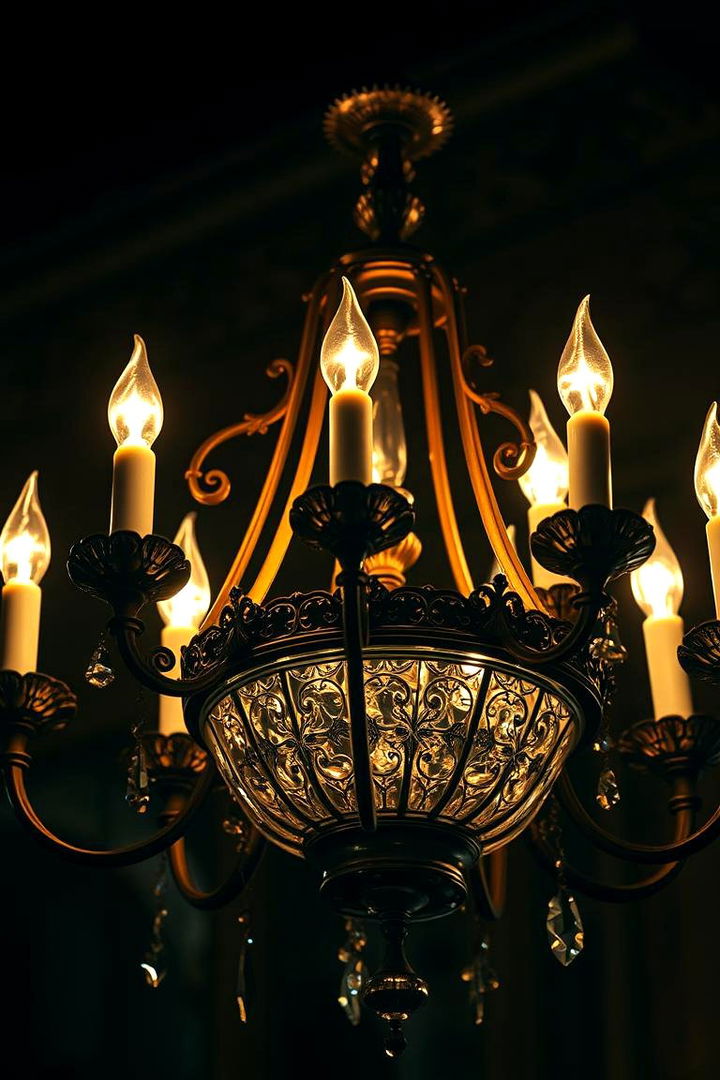 Dramatic Candlelit Chandeliers - 22 Gothic Bedroom Ideas