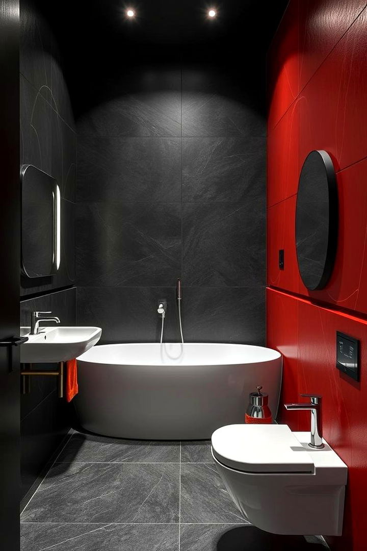 Dramatic Contrasts - 22 Maximalist Bathroom Design Ideas