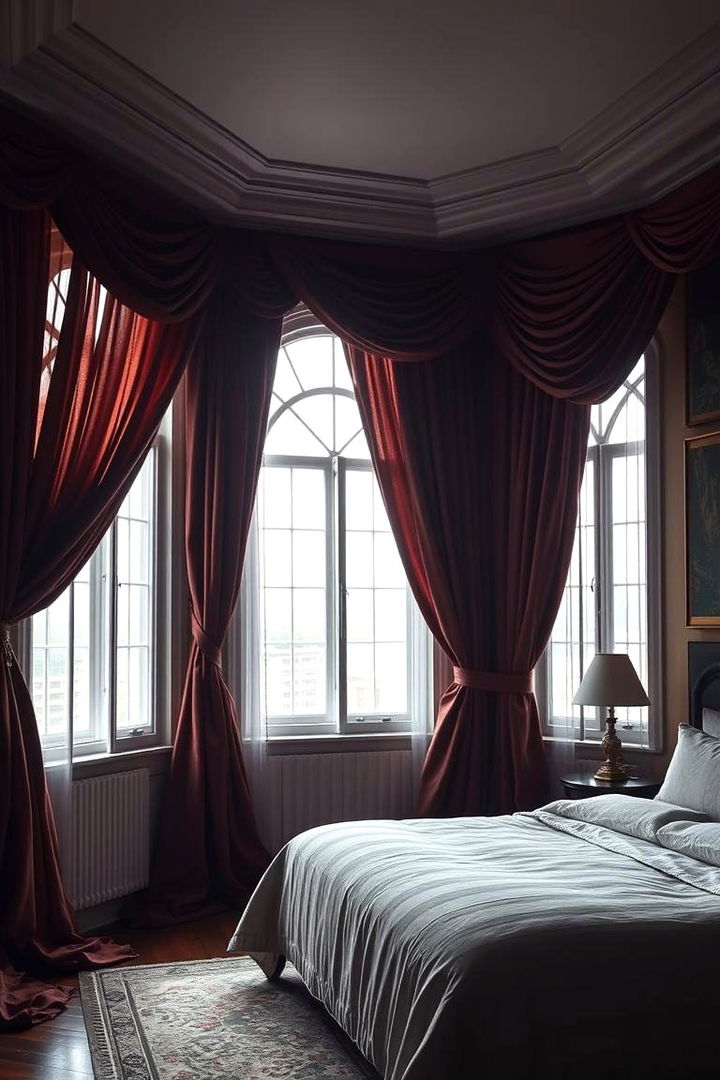 Dramatic Drapery - 22 Glam Bedroom Ideas