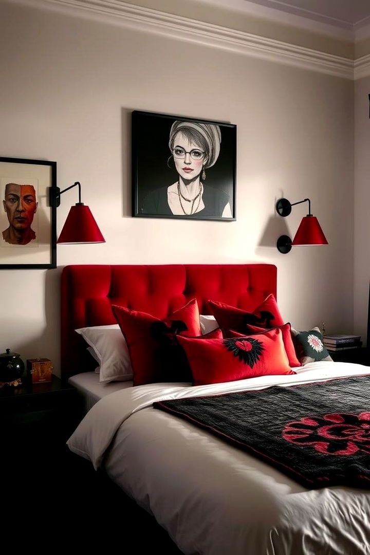 Dramatic Flair and Visual Impact - 22 Red and Black Bedroom Ideas