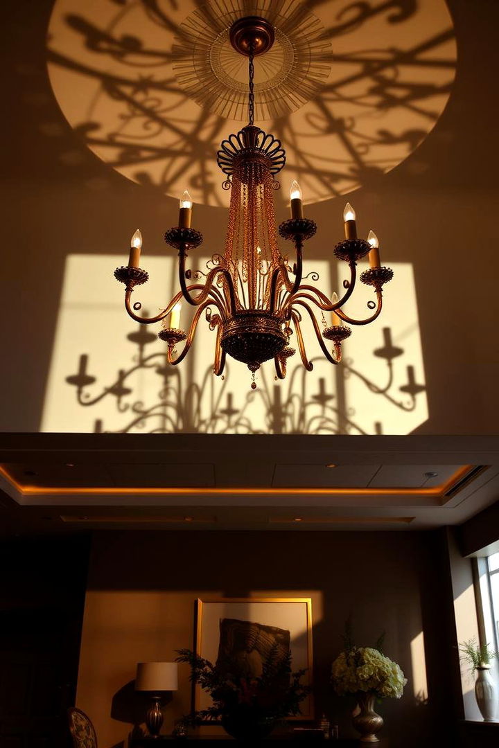 Dramatic Gold Lighting Fixtures - 22 Gold Bedroom Ideas