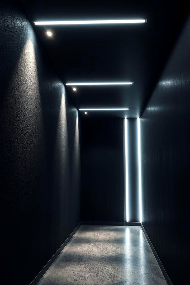Dramatic Lighting Effects - 22 Black Hallway Ideas