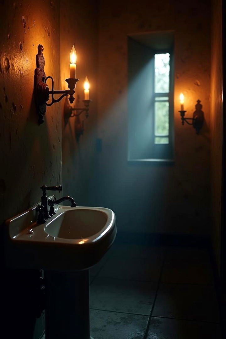 Dramatic Lighting Effects - 22 Gothic Bathroom Ideas