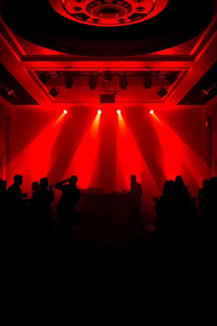Dramatic Lighting Effects - 22 Red and Black Wedding Ideas