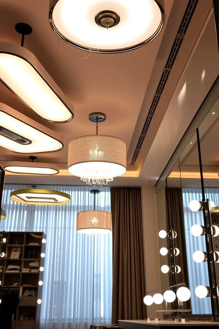 Dramatic Lighting Effects - 22 Small Dressing Room Ideas