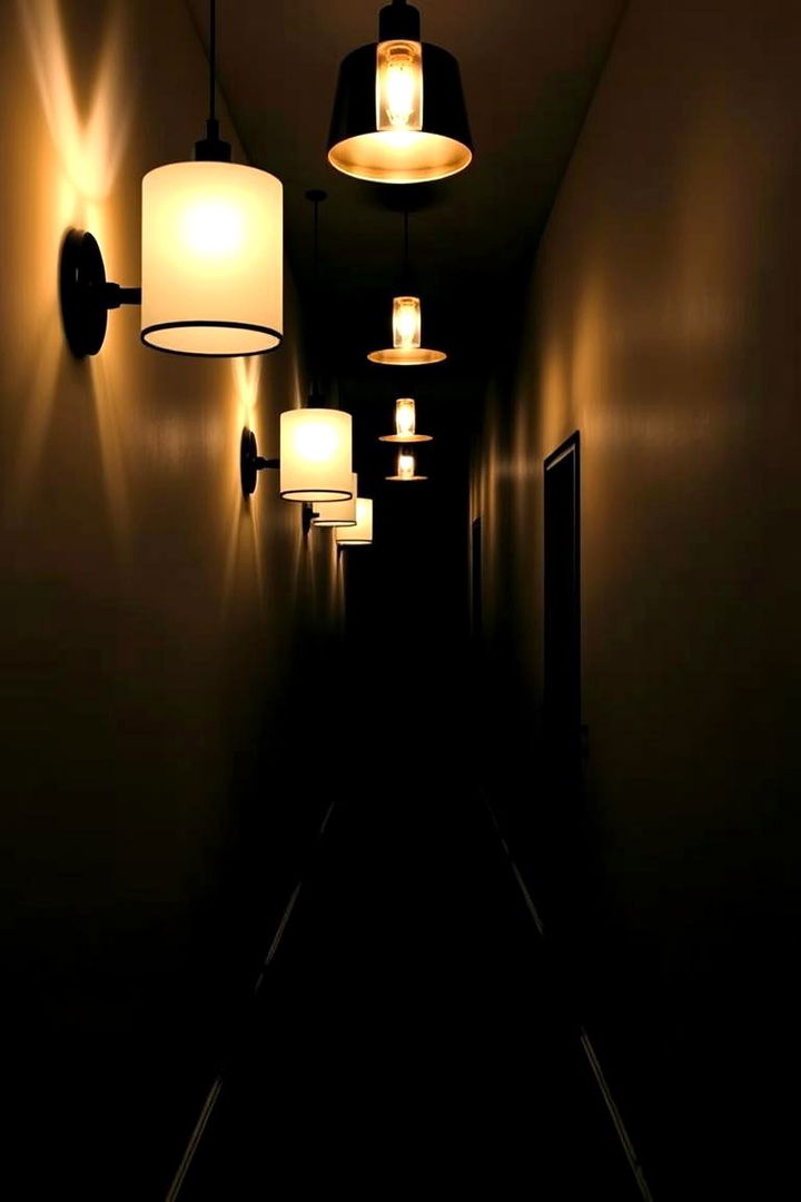 Dramatic Lighting Hallway - 22 Hallway Ideas