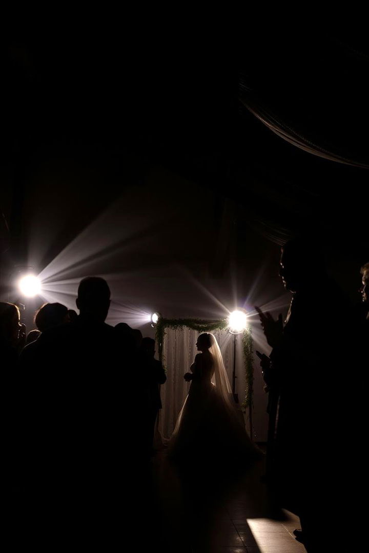 Dramatic Lighting and Shadows - 22 Black-Themed Wedding Ideas
