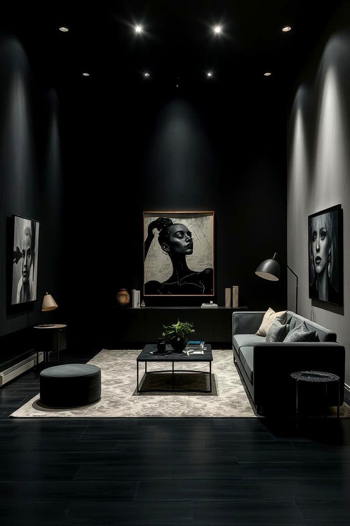 Dramatic Mood Setter - 22 Black Accent Wall Bedroom Ideas