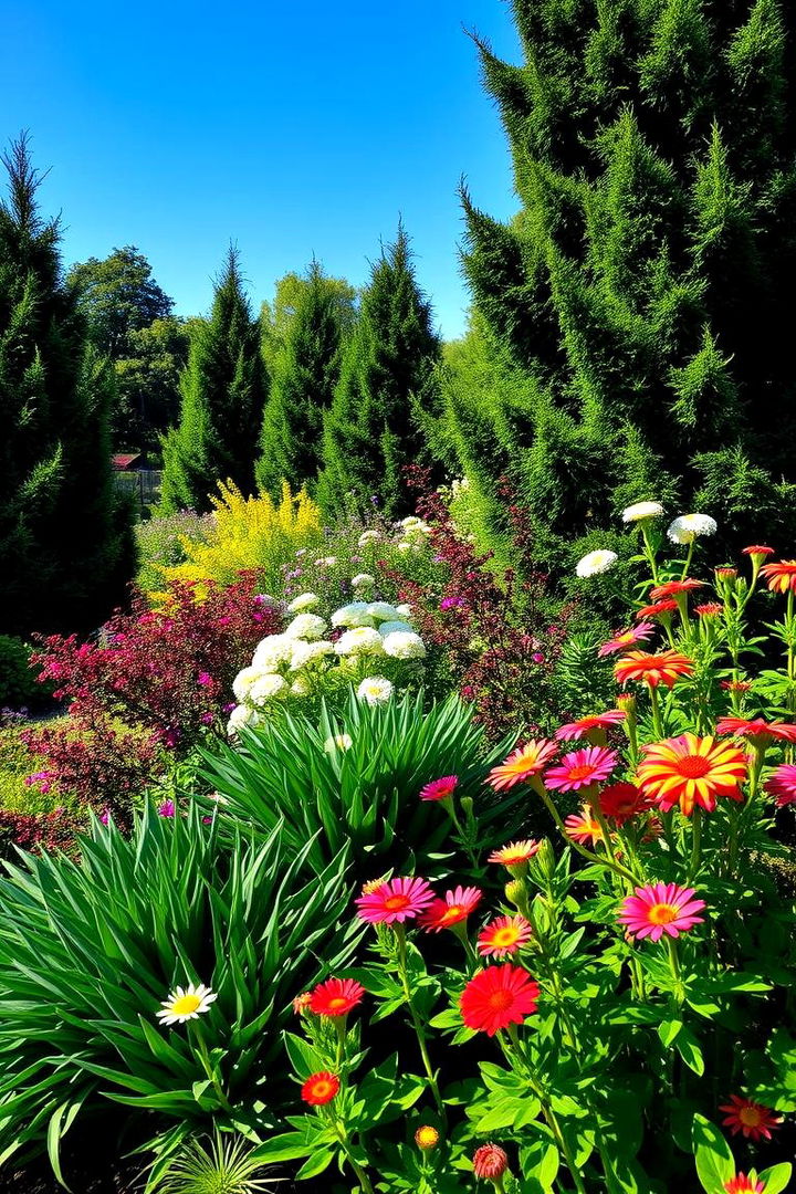 Dramatic Seasonal Contrast with Evergreens - 22 Front Yard Evergreen Landscaping Ideas