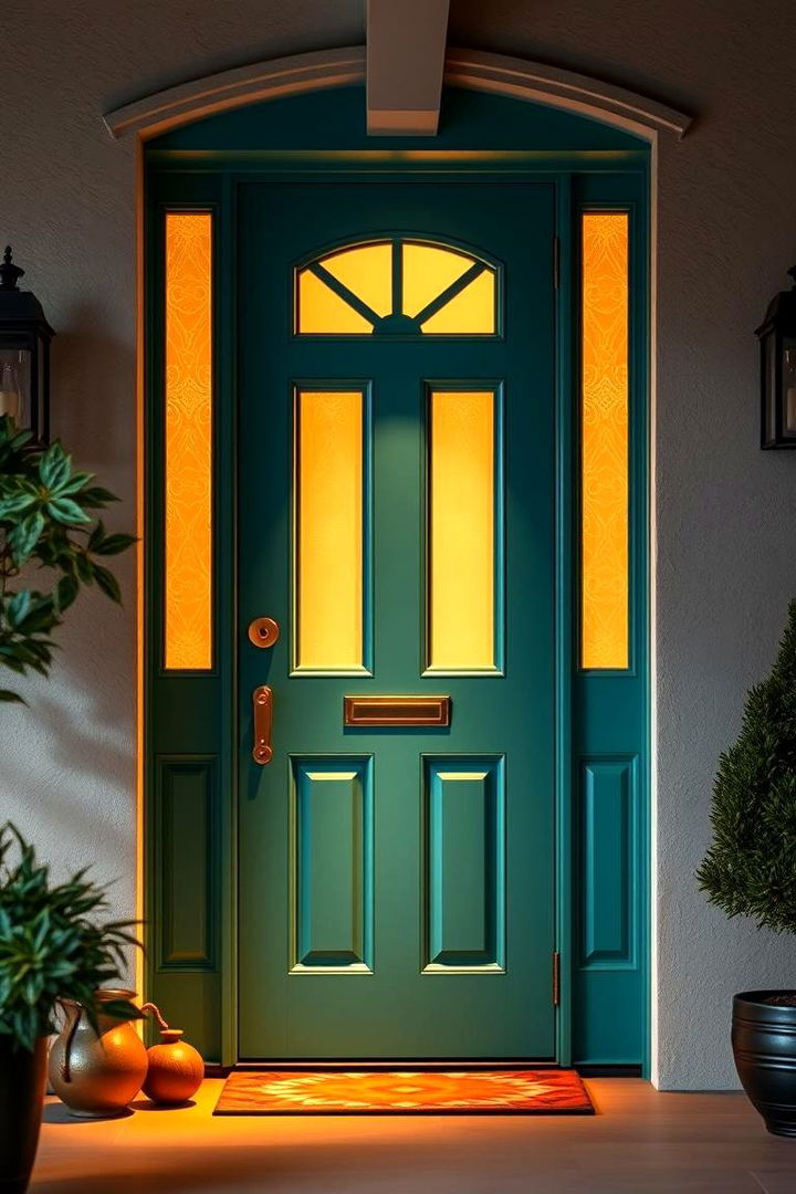 Dramatic Teal Front Door Statement - 22 Teal House Exterior Ideas
