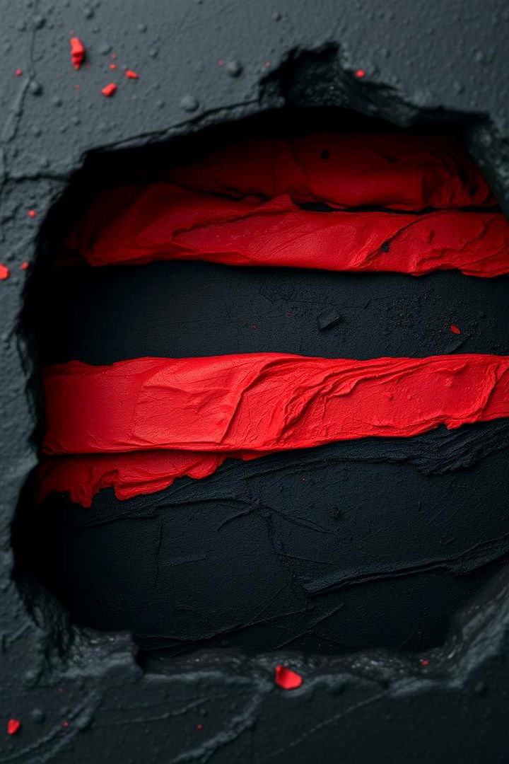 Dramatic Texture Experiment - 22 Black and Red Living Room Ideas