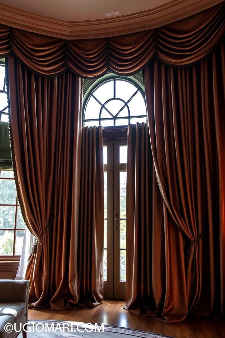 Dramatic Window Treatments and Drapery - 22 Maximalist Living Room Design Ideas