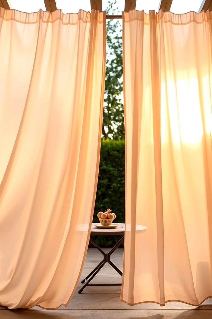 Draped Outdoor Curtains - 22 Privacy Patio Ideas