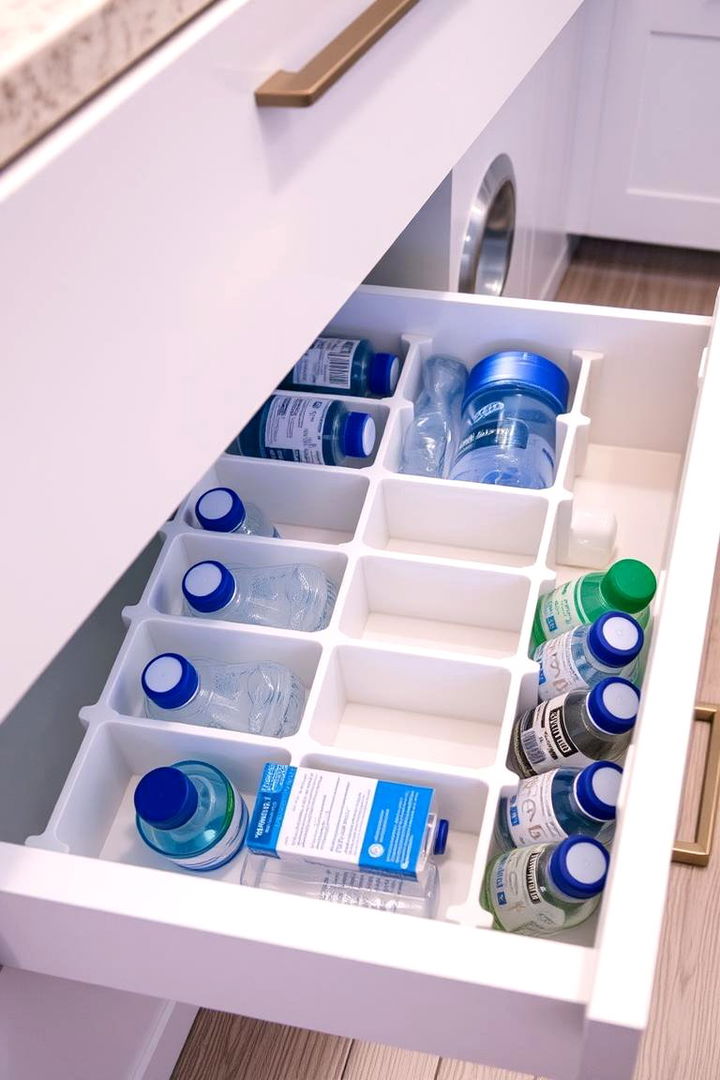 Drawer Dividers for Bottles - 22 Water Bottle Storage Ideas