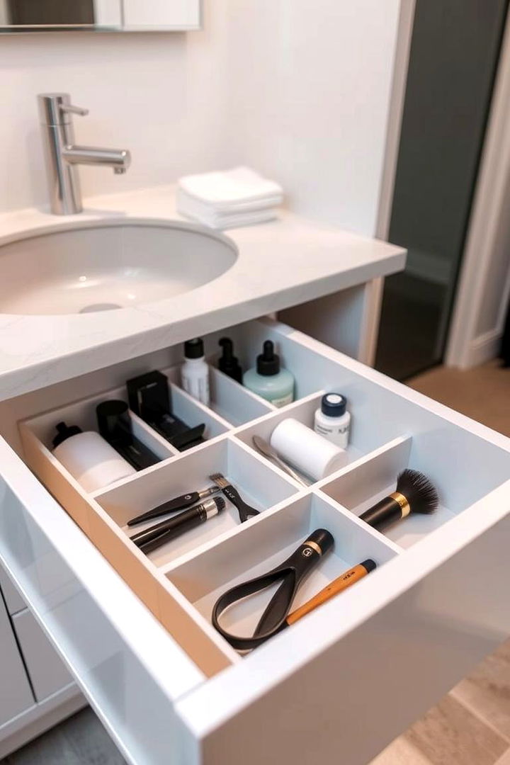 Drawer Dividers for Hidden Organization - 22 Bathroom Counter Organization Ideas