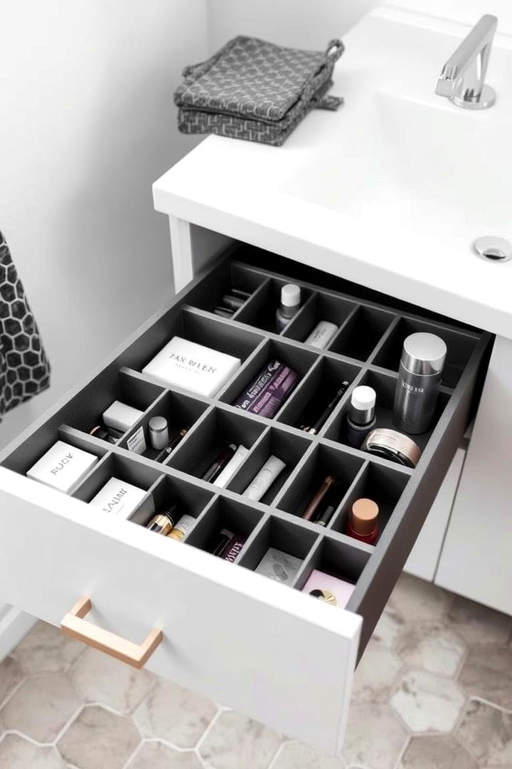 Drawer Dividers for Small Item Organization - 22 Bathroom Cabinet Organizing Ideas