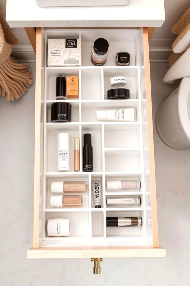 Drawer Dividers for Small Items - 22 Bathroom Cabinet Organization Ideas
