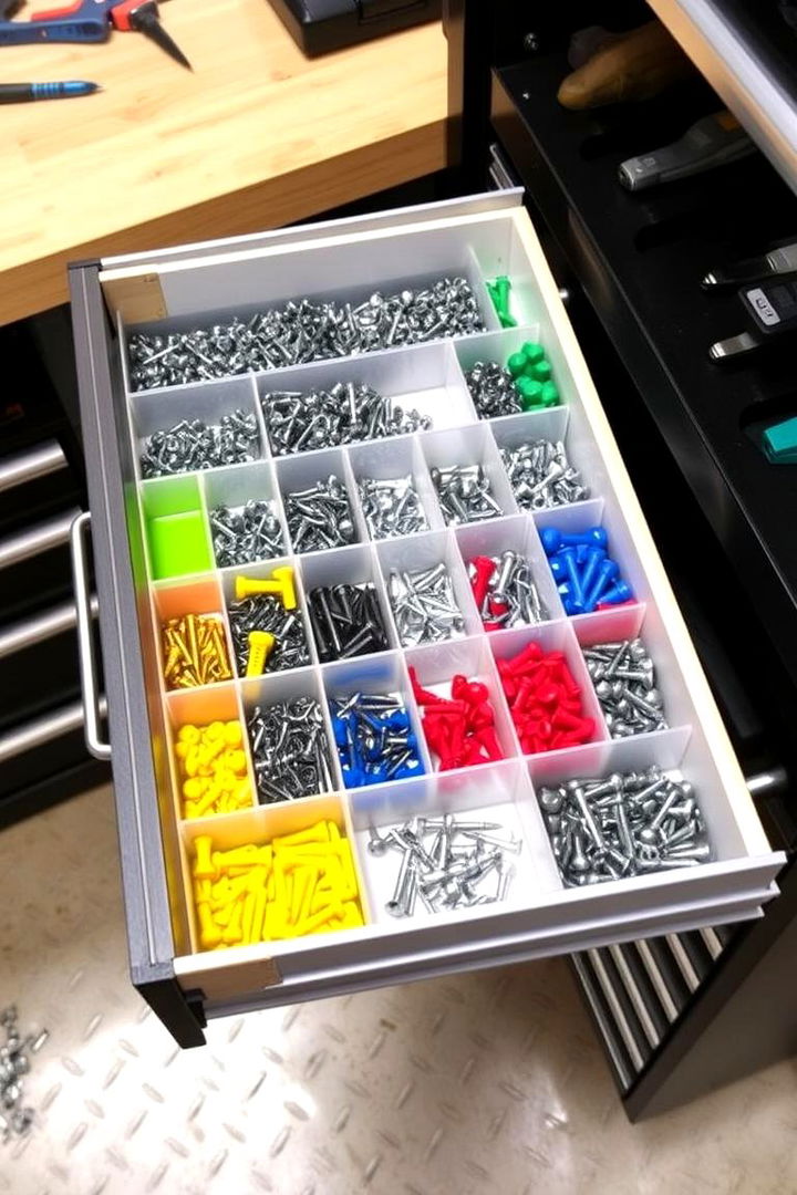 Drawer Organizers for Small Parts - 22 Power Tool Storage Ideas
