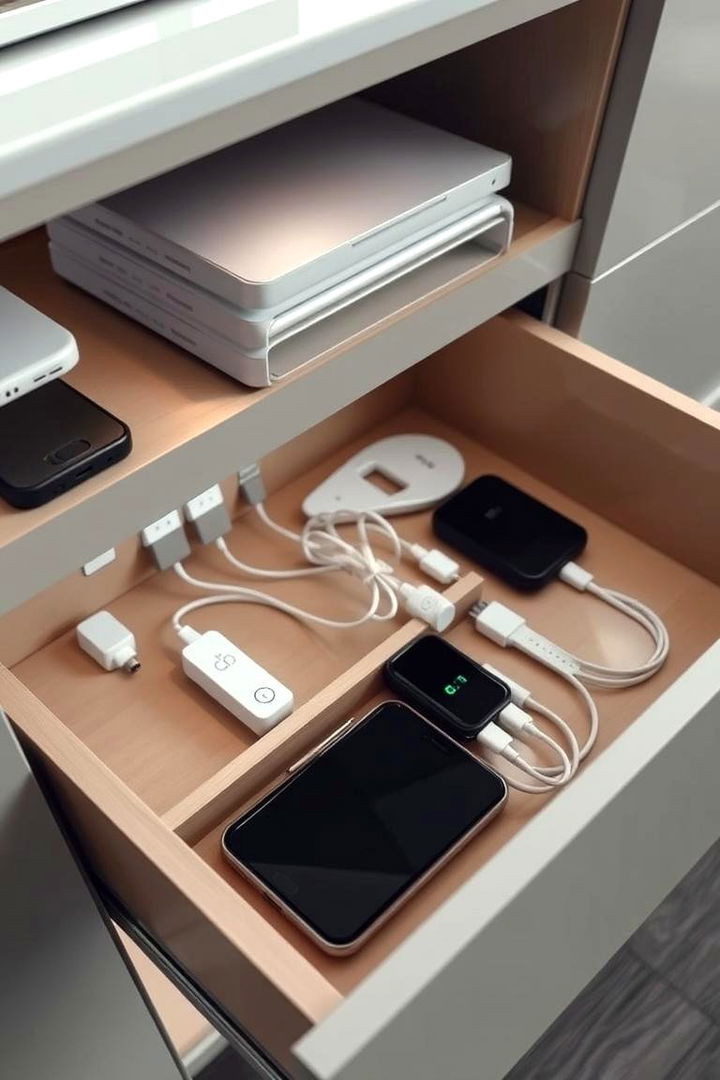 Drawer Organizers with Charging Ports - 22 Bathroom Drawer Organization Ideas