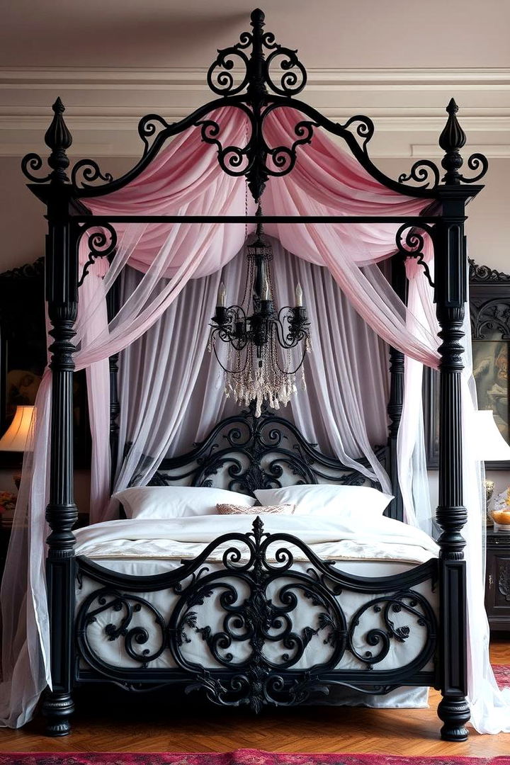 Dreamy Canopy Beds - 22 pastel goth bedroom ideas