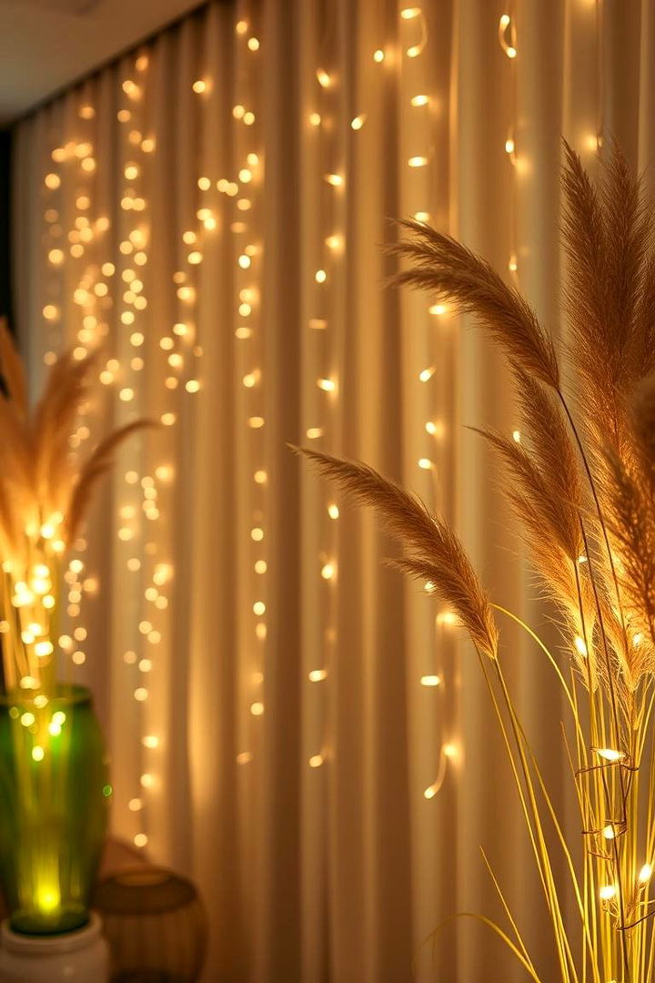 Dreamy Lighting Accents - 22 Pampas Grass Wedding Decor Ideas