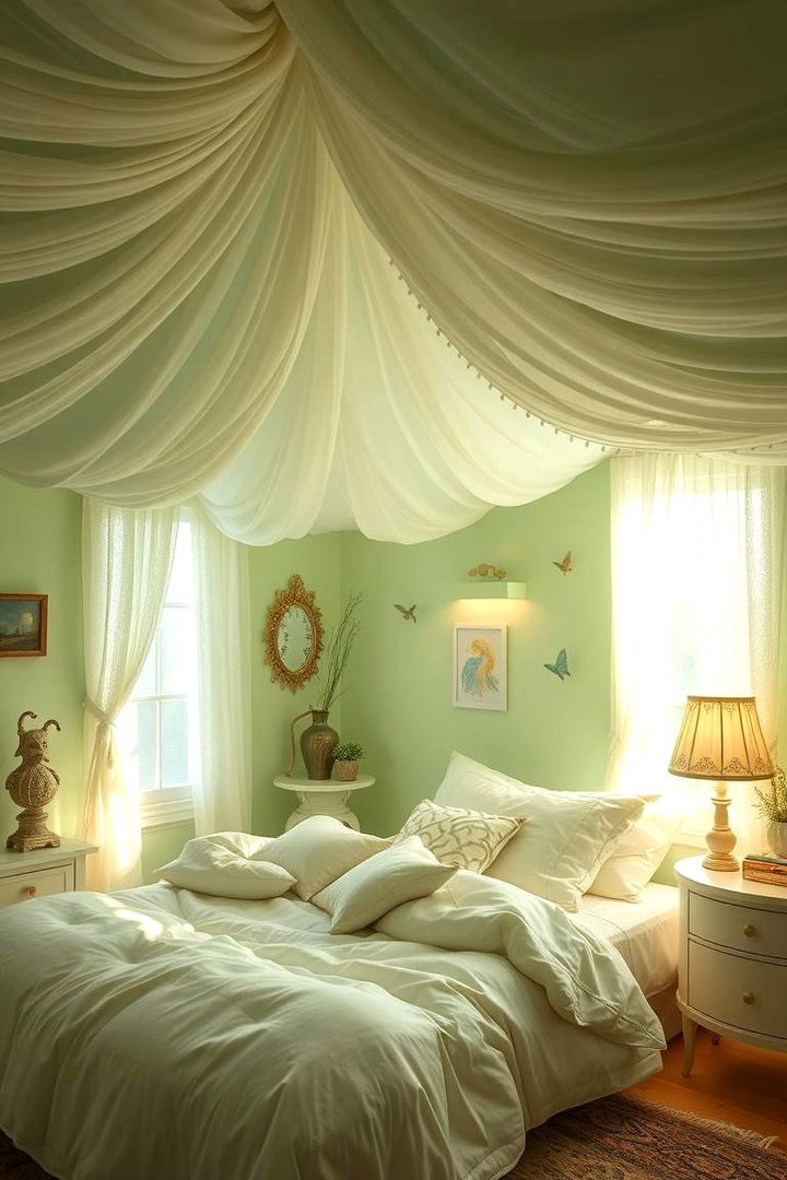 Dreamy Oasis Escape - 22 Light Green Bedroom Ideas