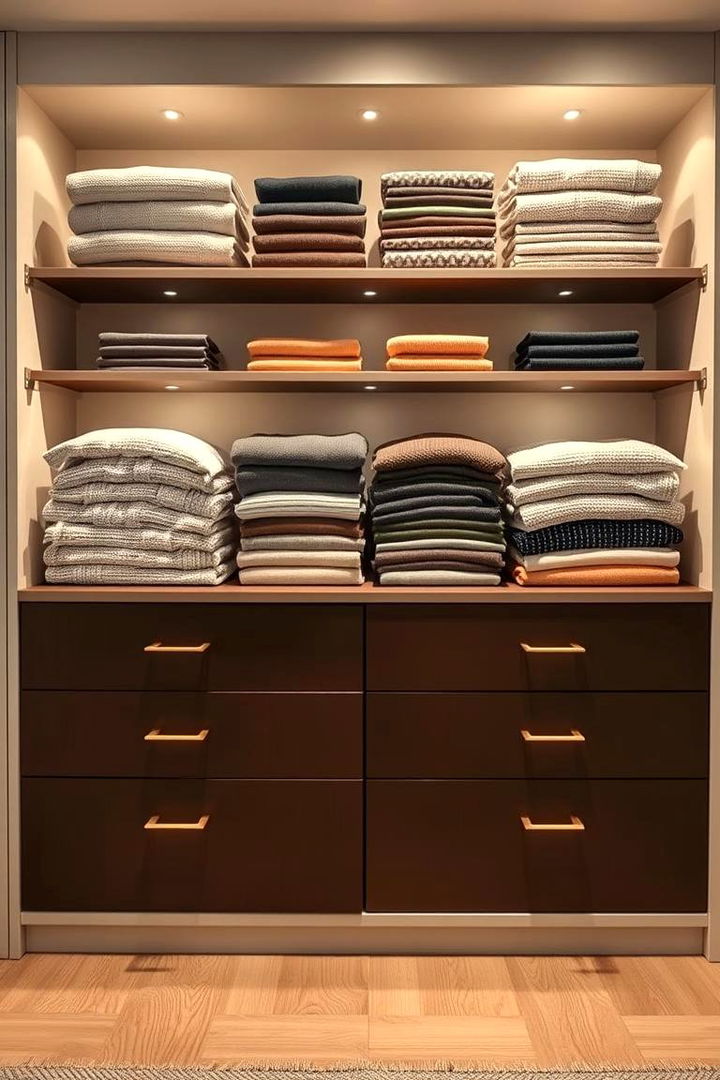 Dresser Folding for Sweater Display - 22 sweater storage ideas