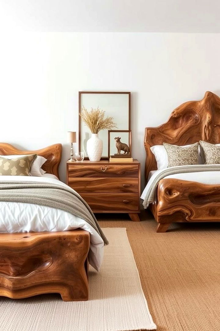 Driftwood Accent Furniture - 22 Coastal Bedroom Ideas