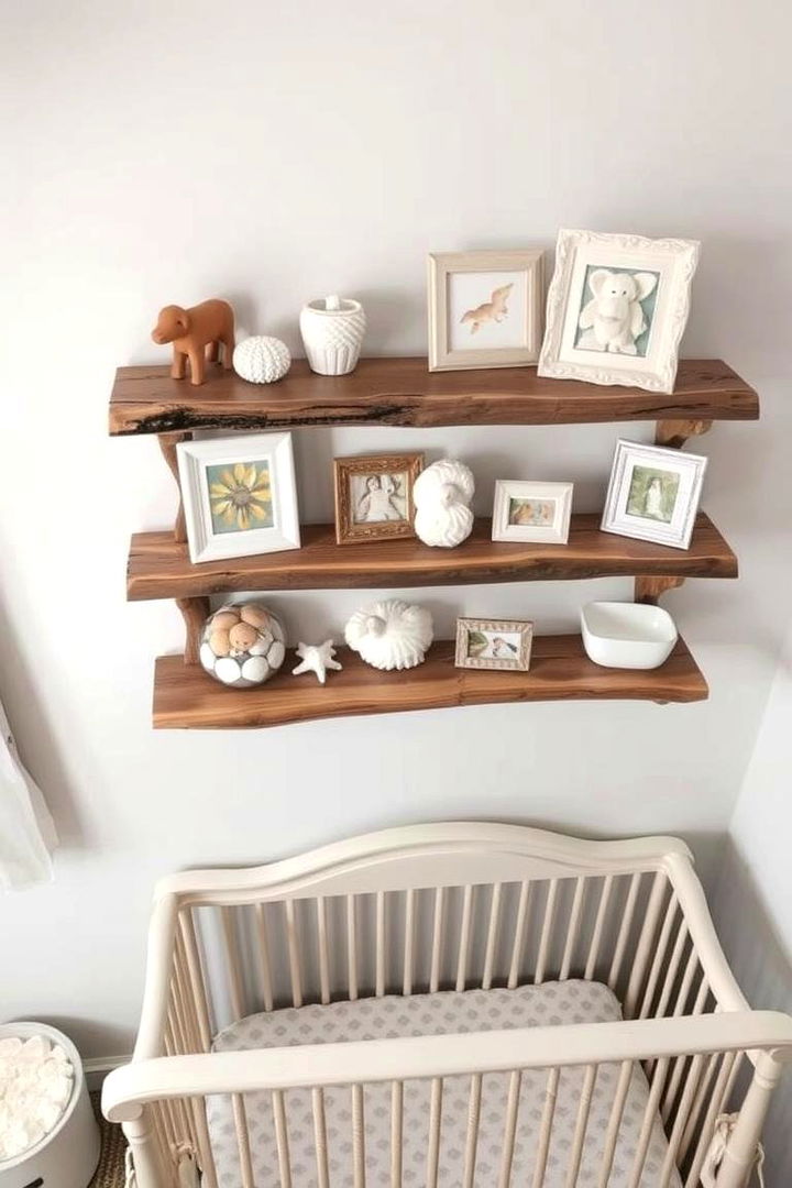 Driftwood Shelves - 22 Ocean-themed Nursery Ideas