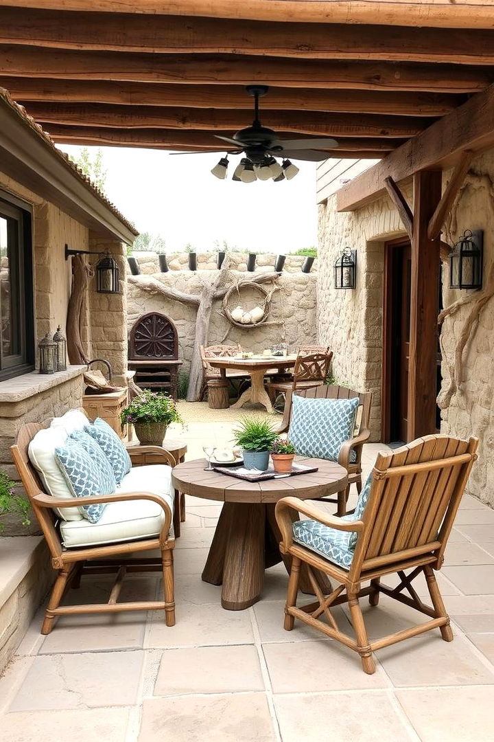 Driftwood and Natural Elements - 22 Tropical Patio Ideas