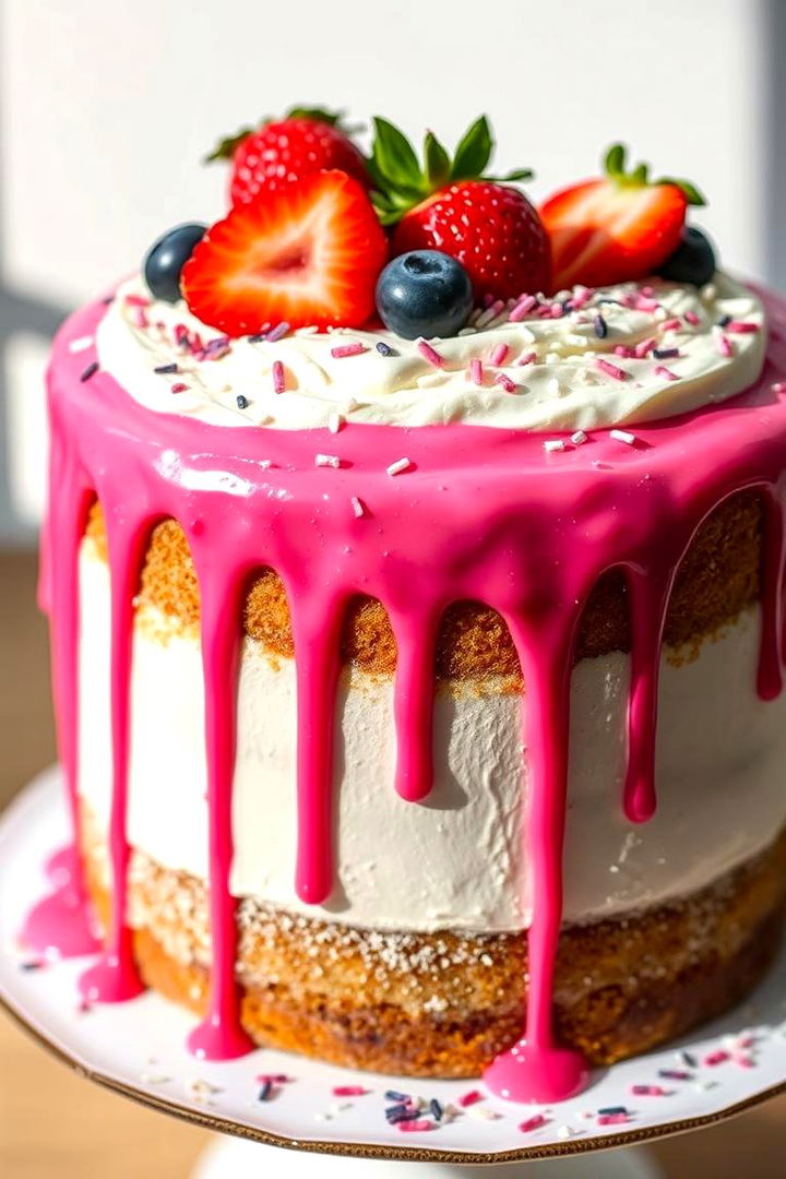 Drip Delight - 22 Naked and Semi-naked Wedding Cake Ideas