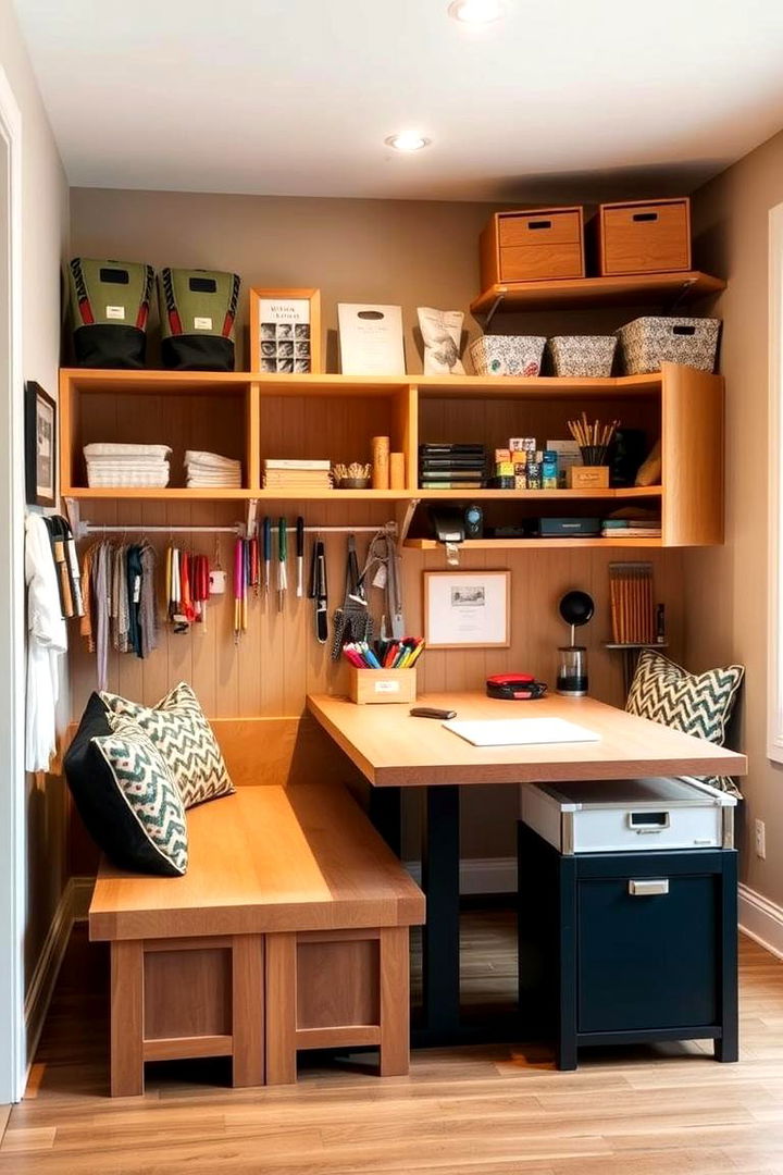 Dual Purpose Furniture for Space Saving - 22 Craft Room Organization Ideas