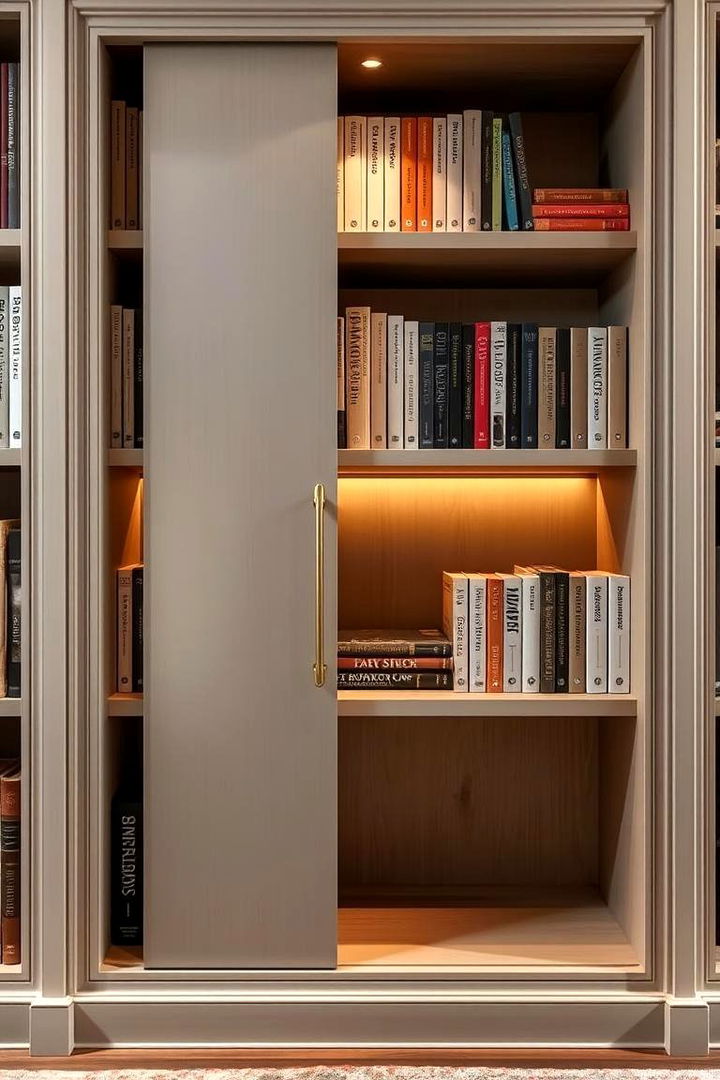 Dual Purpose Hidden Door in Bookshelf - 22 Hidden Door Ideas