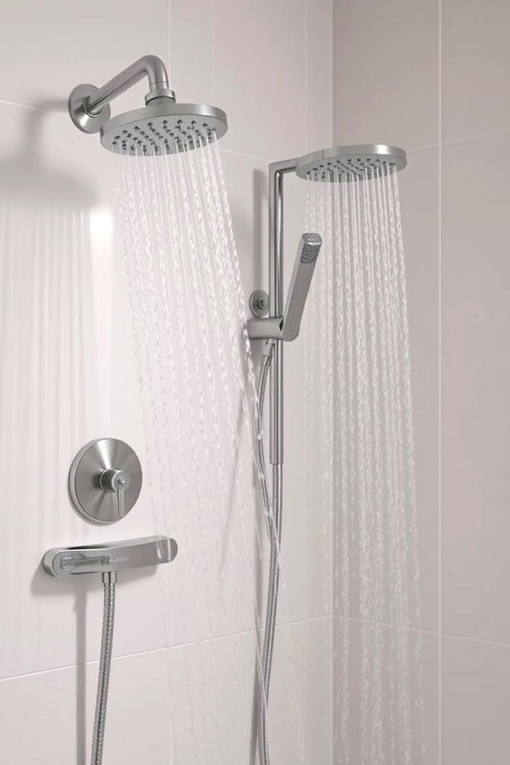 Dual Shower Heads - 22 Corner Shower Ideas