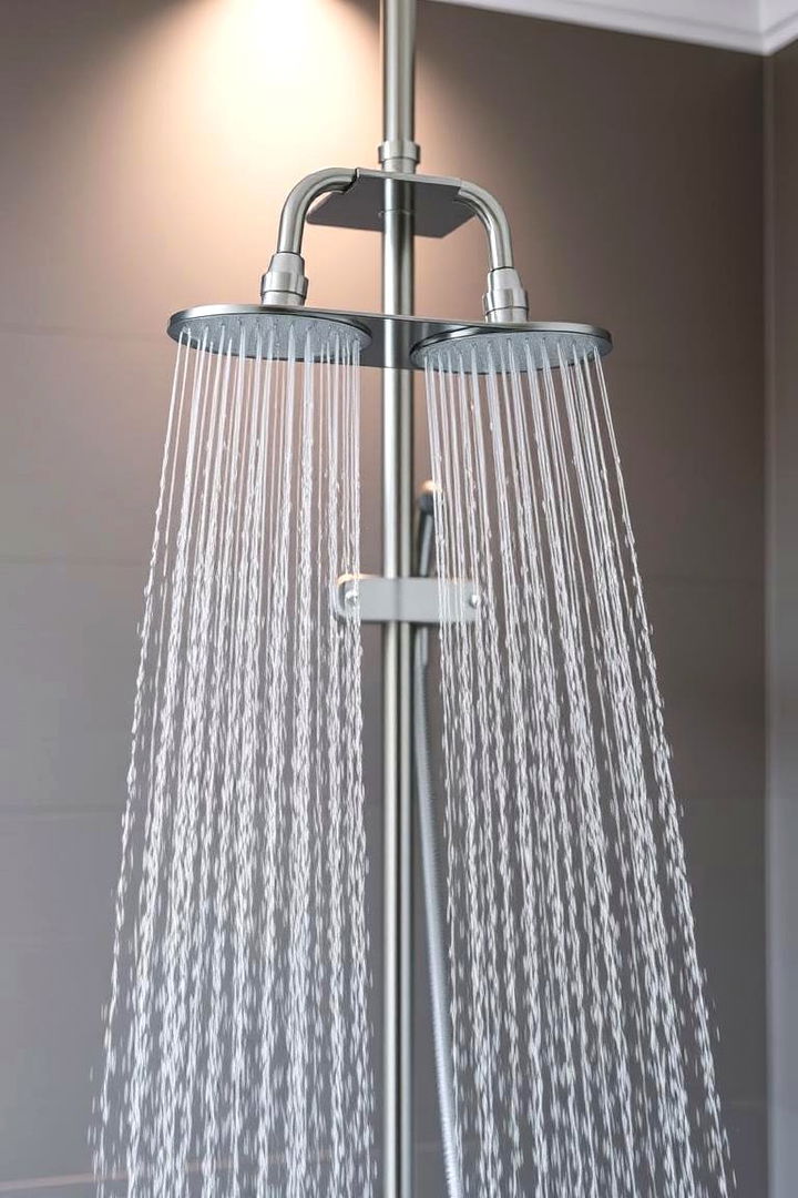 Dual Showerheads - 22 Bathroom Shower Ideas