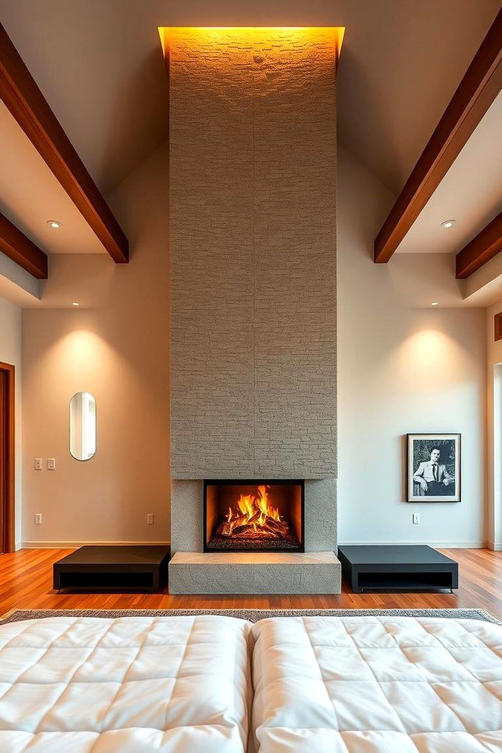Dual Sided Fireplace Views - 22 Bedroom Fireplace Ideas