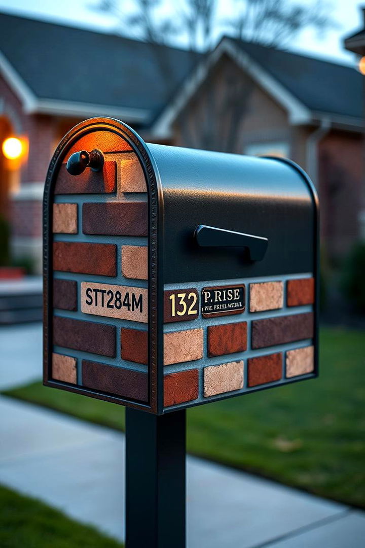 Dual Tone Brick Elegance - 22 Brick Mailbox Ideas