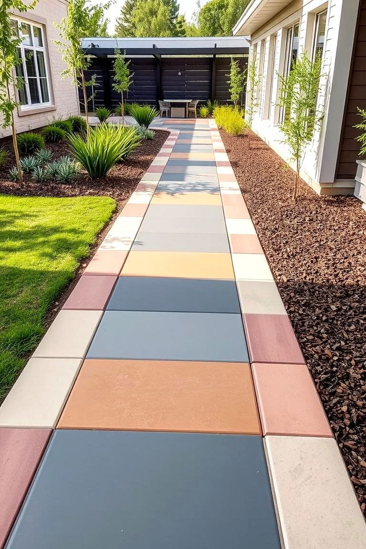 Dual Toned Composite Walkways - 22 Composite Walkway Ideas