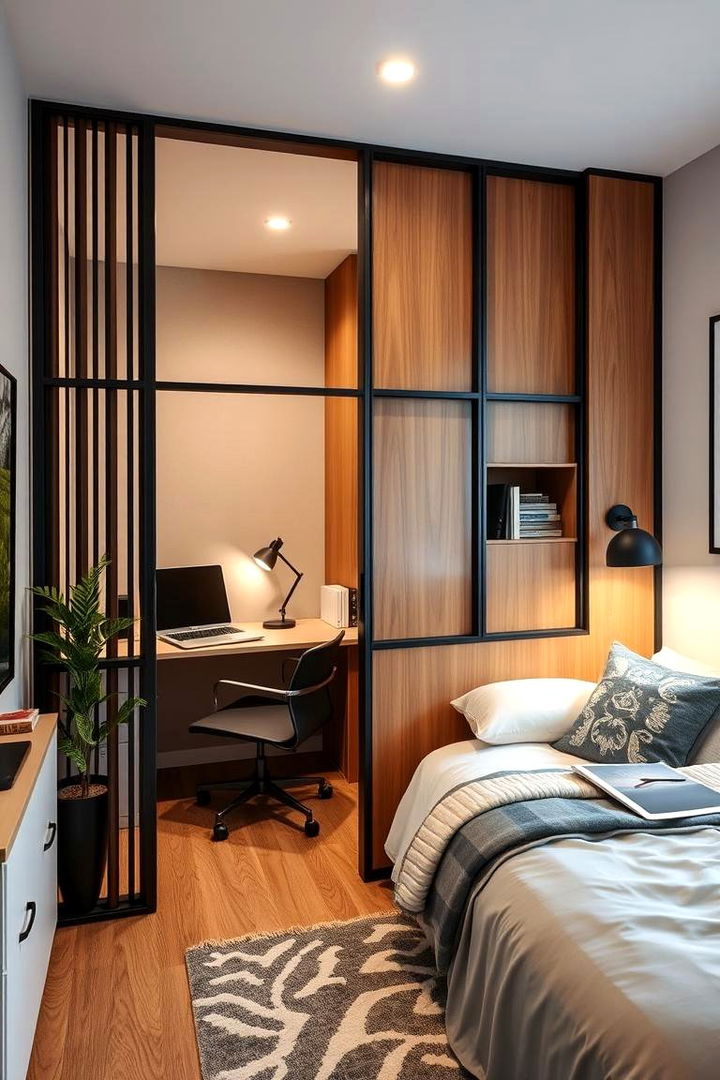 Dual purpose Room Divide - 22 Student Bedroom Design Ideas