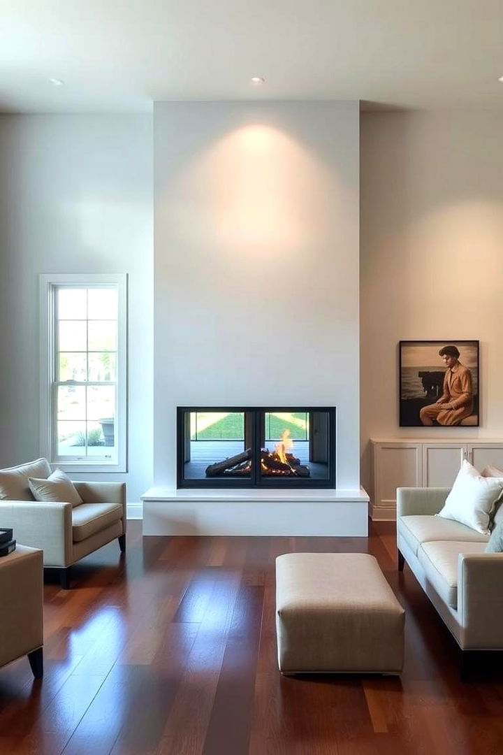 Dual sided Fireplaces - 22 Off-center Fireplace Ideas