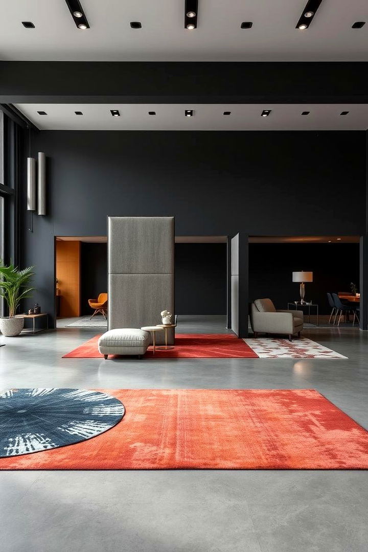 Due to Open Concept Spatial Planning - 22 Contrasting Living Rooms With Dark Grey Walls